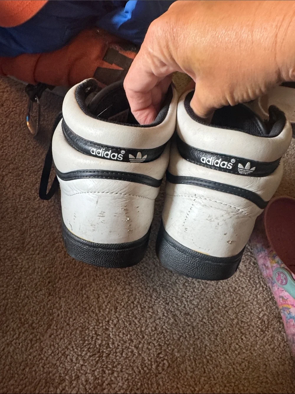 adidas White and Black Top Ten Retro Basketball Shoes